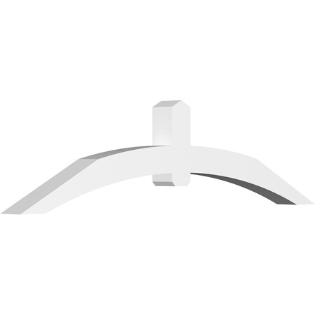 Ekena Millwork Archdale Architectural Grade PVC Gable Bracket, 96"W x 24"H x 6"D x 6"F, 6/12 Pitch GBP096X24X0606ARC00